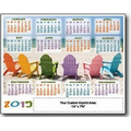 XXL Magnetic Calendar "Beach Chair 3" (8-1/2"x10-1/2")
